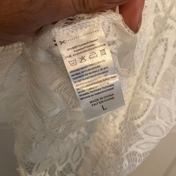 RSlove lace Open Front Lingerie White size large NWT - Picture 6 of 7